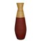 Tall Bamboo Floor Vase 31.5 Inch Burgundy Natural Finish Decorative Accent